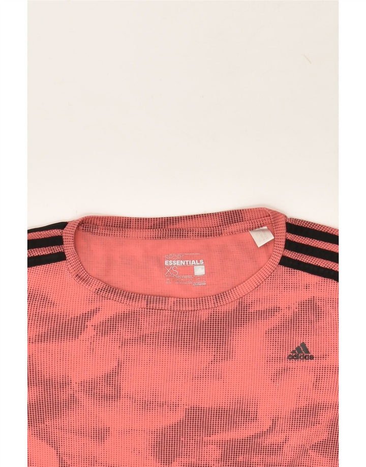 ADIDAS Womens T-Shirt Top UK 6 XS Pink | Vintage Adidas | Thrift | Second-Hand Adidas | Used Clothing | Messina Hembry 