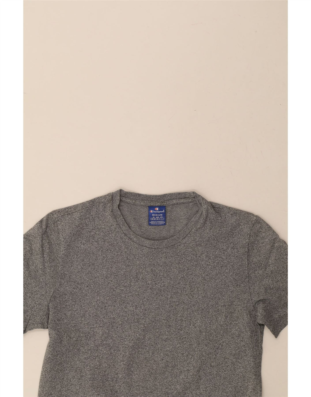CHAMPION Womens Graphic Tunic Top UK 14 Medium Grey Colourblock Vintage Champion and Second-Hand Champion from Messina Hembry 