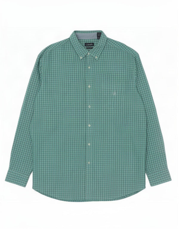 Chaps Camisa alta para hombre 3XL Algodón a cuadros verdes