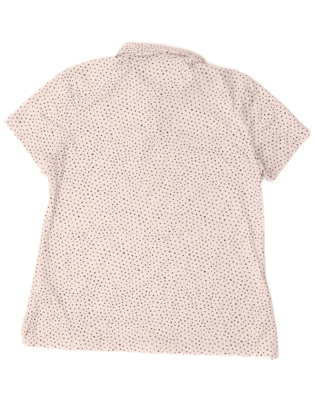 Nike Womens Dri Fit Polo Shirt UK 16 Large White Spotted Polyester