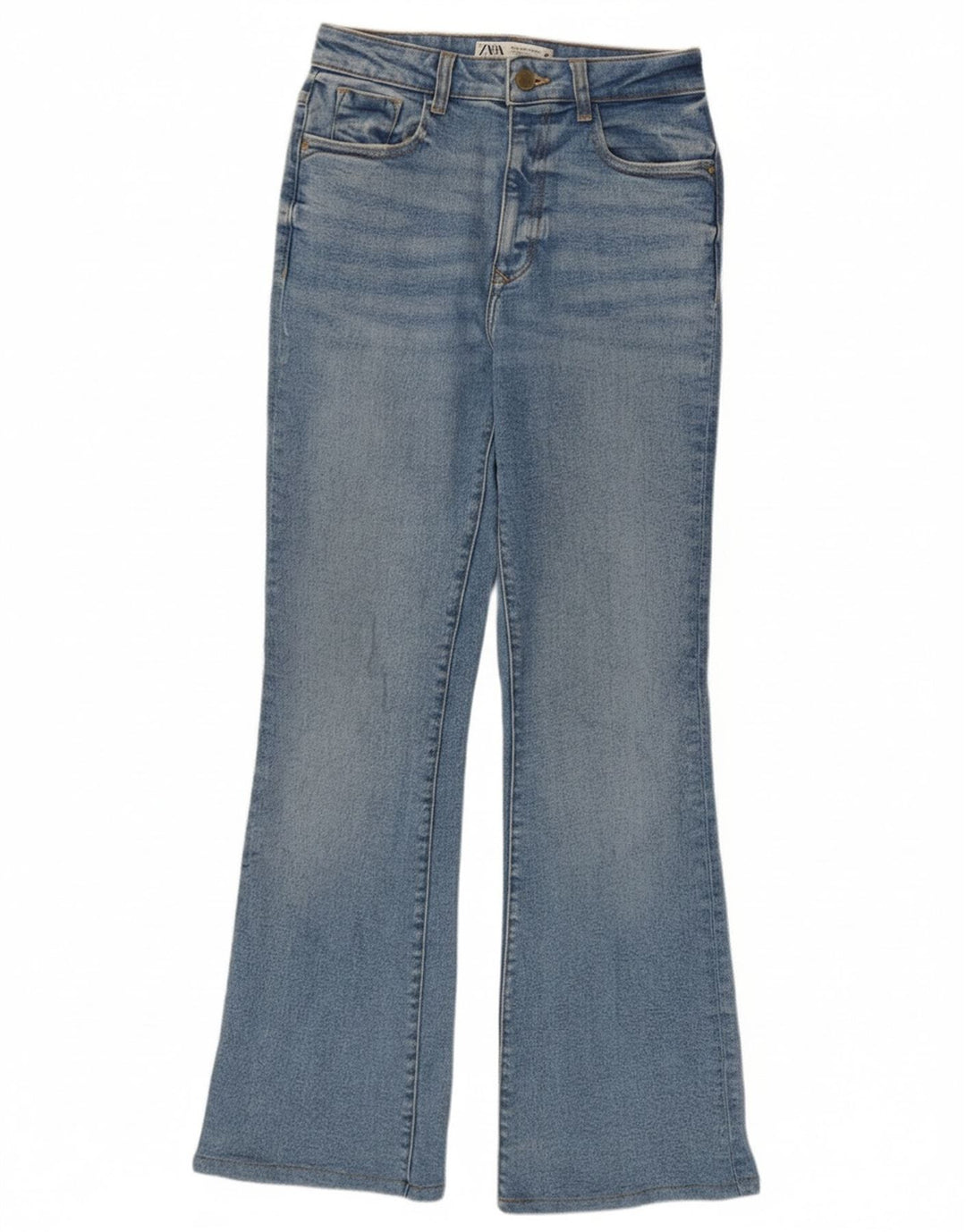 Zara Womens Flared Jeans EU 36 XS W26 L30 Blue