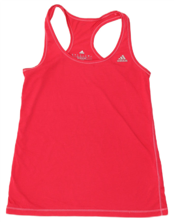 Adidas Dame Climalite Vest Top UK 12/14 Medium Pink Polyester