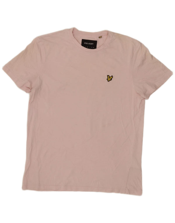 LYLE & SCOTT Mens T-Shirt Top Medium Pink Cotton