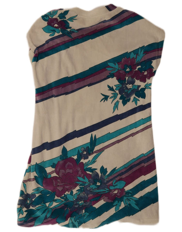 Vintage γυναικεία μπλούζα τοπ UK 14 Large Off White Floral
