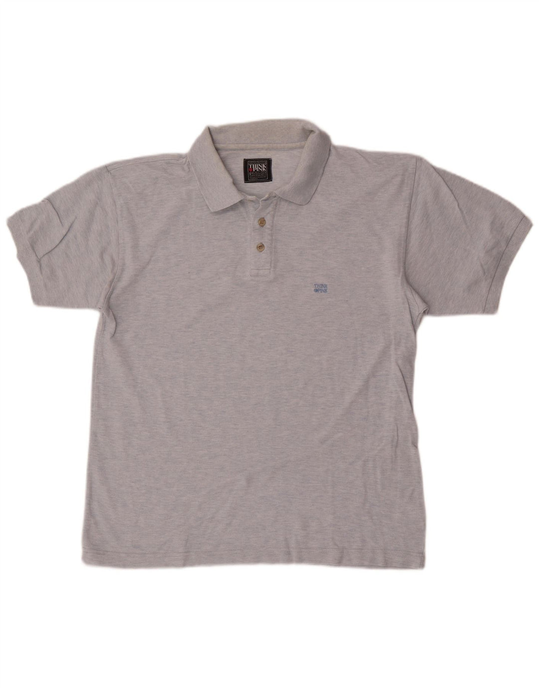 Tricou polo Think Pink pentru bărbați, bumbac albastru mediu
