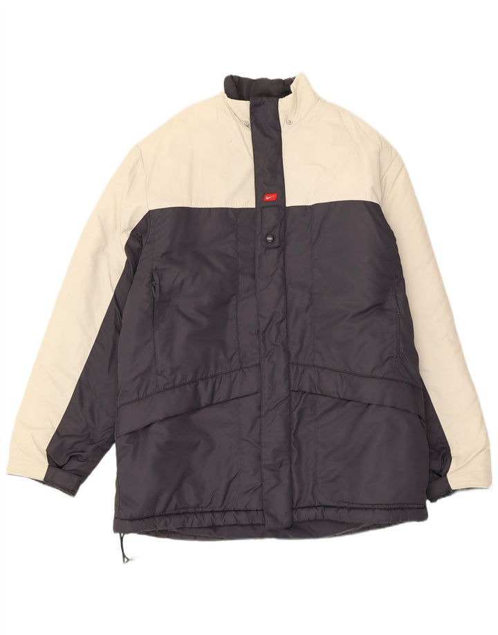 Nike Mens Padded Jacket UK 40 Large Black Colourblock Nylon