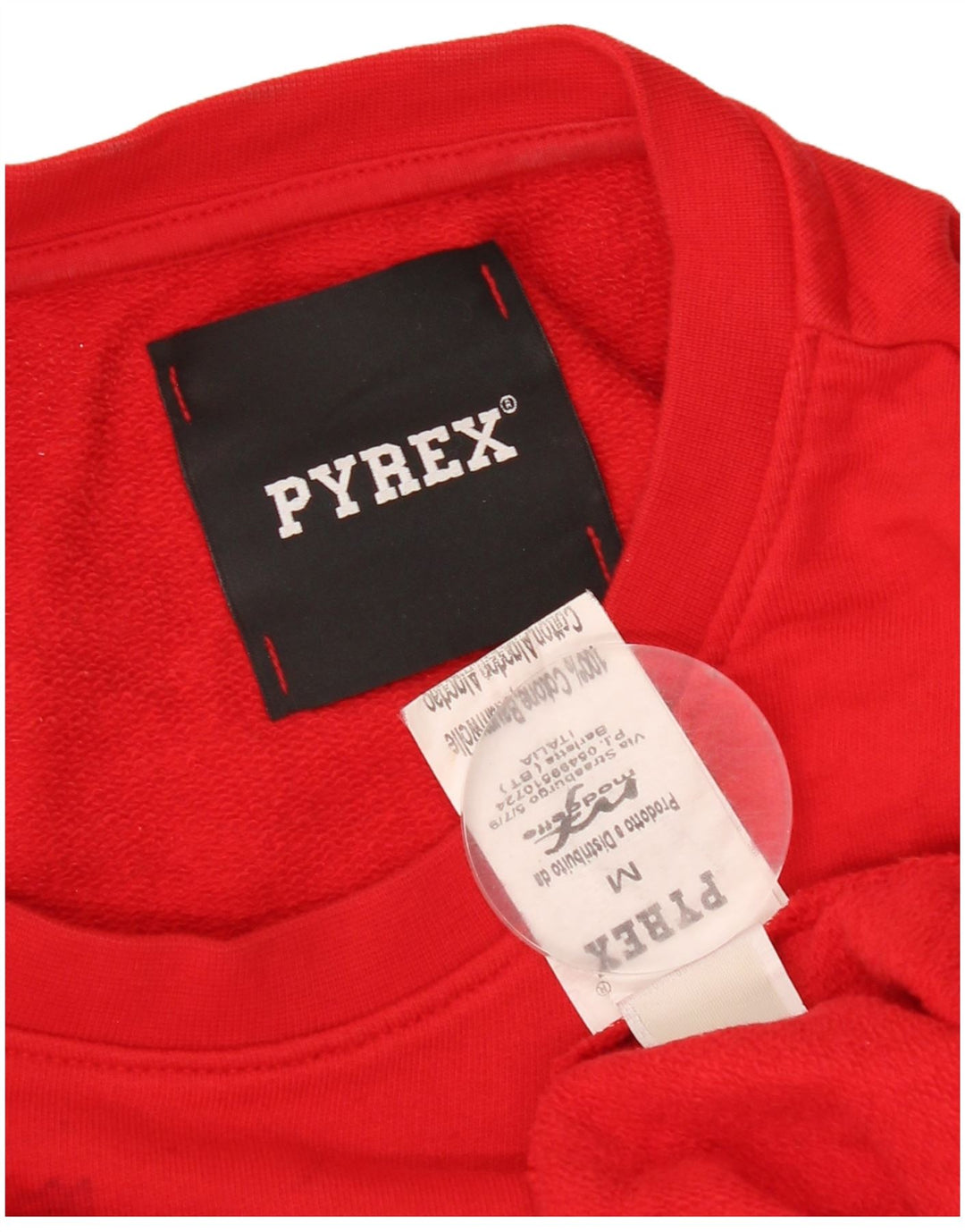 Pulover Pyrex pentru femei, cu grafică, UK 14, bumbac roșu mediu