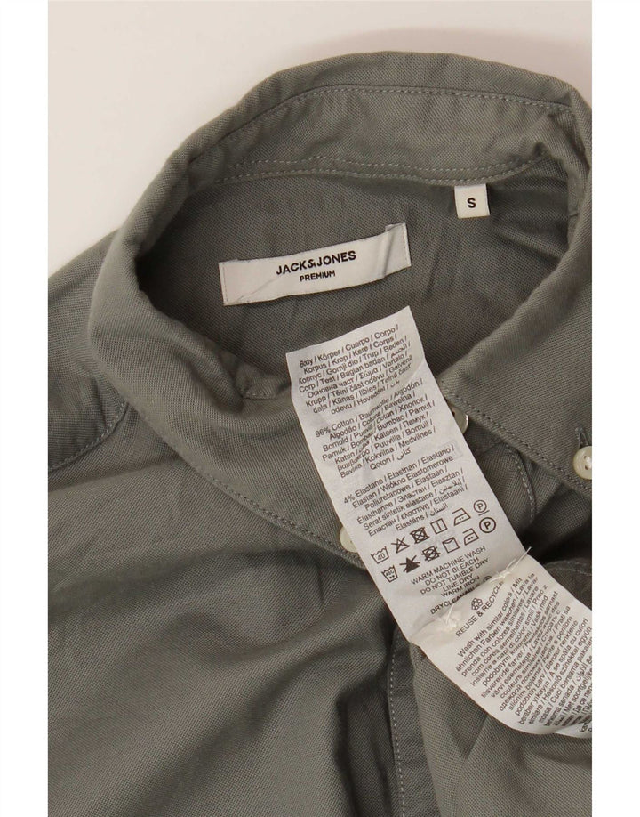 Ανδρικό πουκάμισο Jack & Jones, μικρό γκρι βαμβακερό