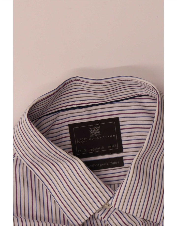 Marks & Spencer Mens Short Sleeve Shirt Size 17 1/2 44/45 XL White