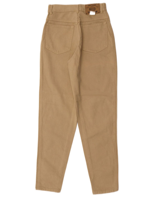 Vintage dame jeans med høj talje IT 36 XS W24 L30 beige bomuld