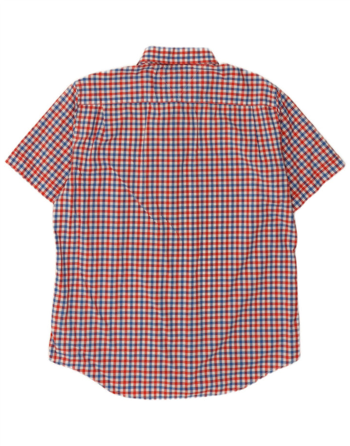 Camicia a maniche corte da uomo Tommy Hilfiger XL in cotone a quadri multicolore