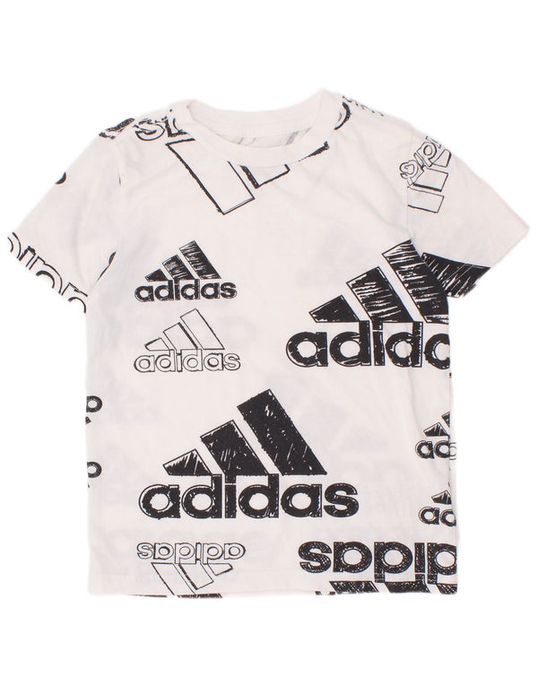 Adidas Jungen Regular Fit Graphic T-Shirt Top 5–6 Jahre weiße Baumwolle