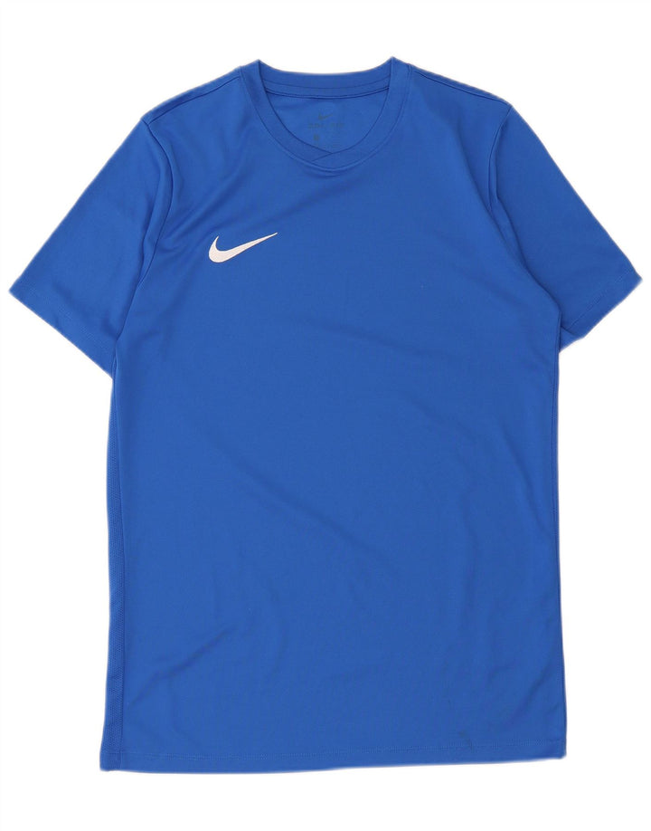 Nike Mens Dri Fit Camiseta Top Médio Azul Poliéster