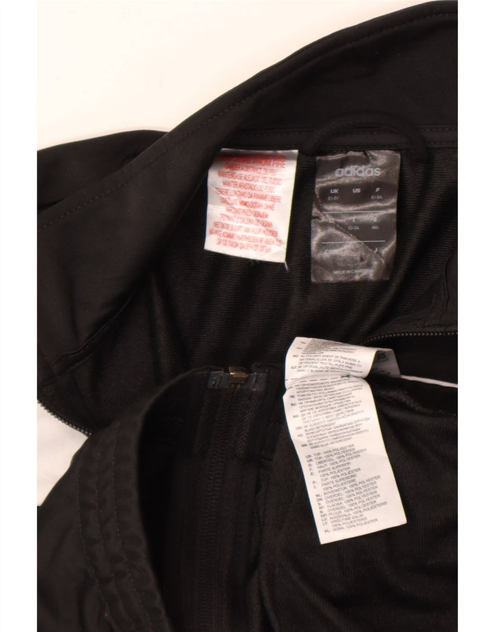 Giacca da tuta ADIDAS da ragazzo 10-11 anni in poliestere color block nero