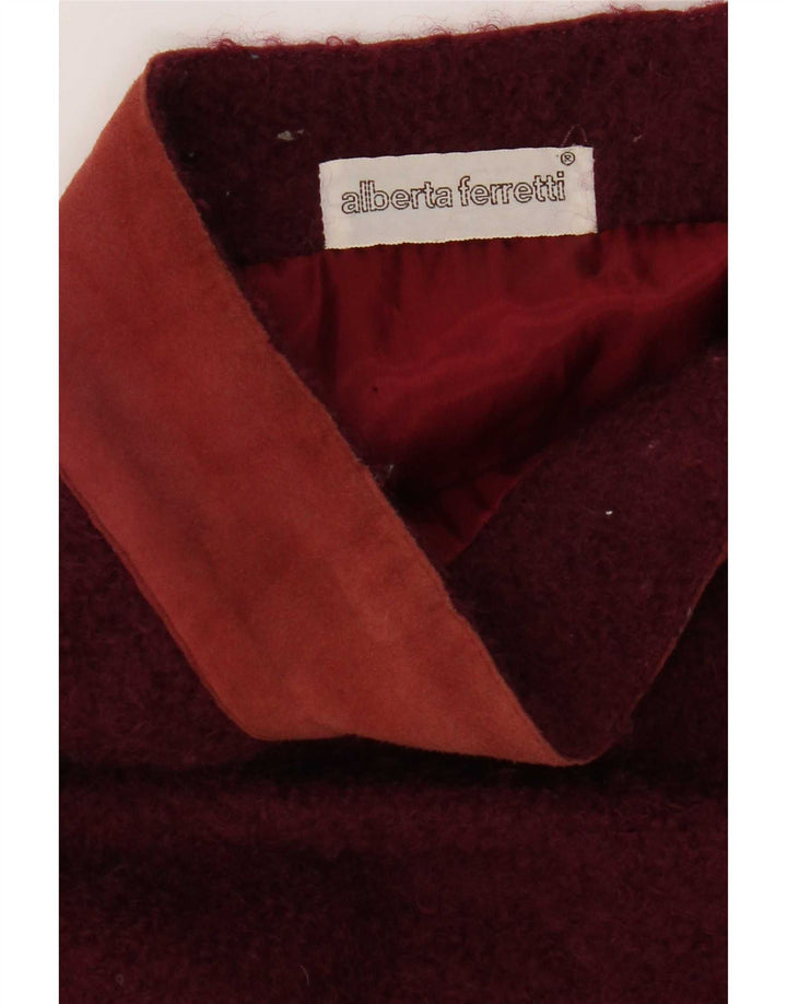 Alberta Ferretti Damen Gerader Rock W30 Medium Burgund