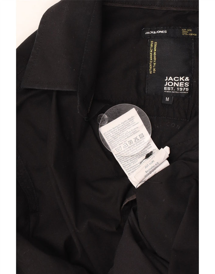 Jack & Jones Mens Shirt Medium Black Cotton