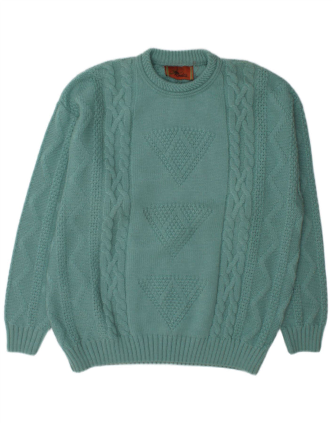 Maglione maglione girocollo da uomo Rodes XL in lana verde