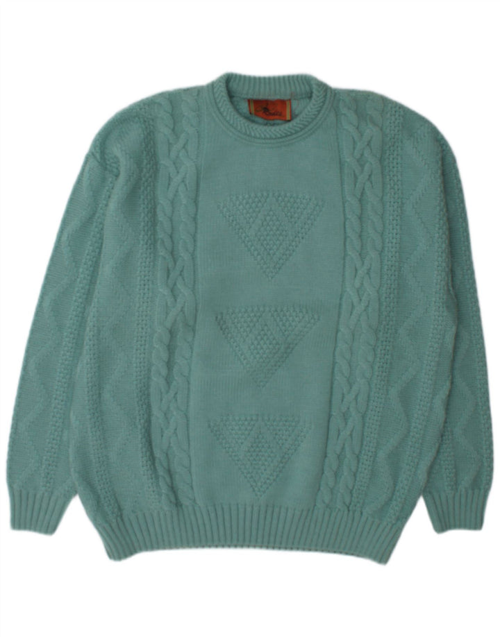 Maglione maglione girocollo da uomo Rodes XL in lana verde