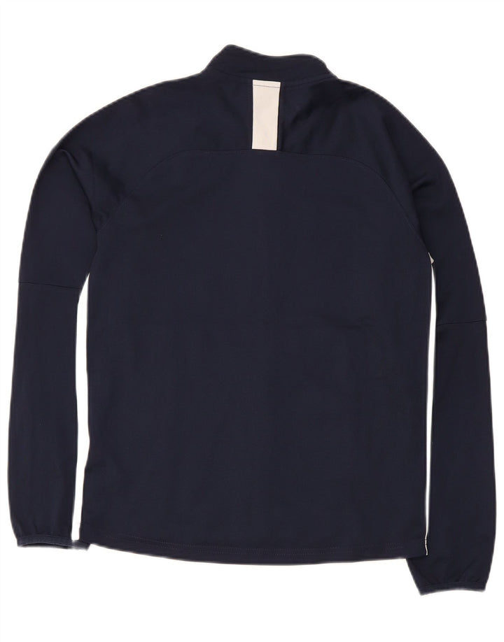 Nike Boys Dri Fit Tracksuit Top Jacket 12-13 Years Large Navy Blue