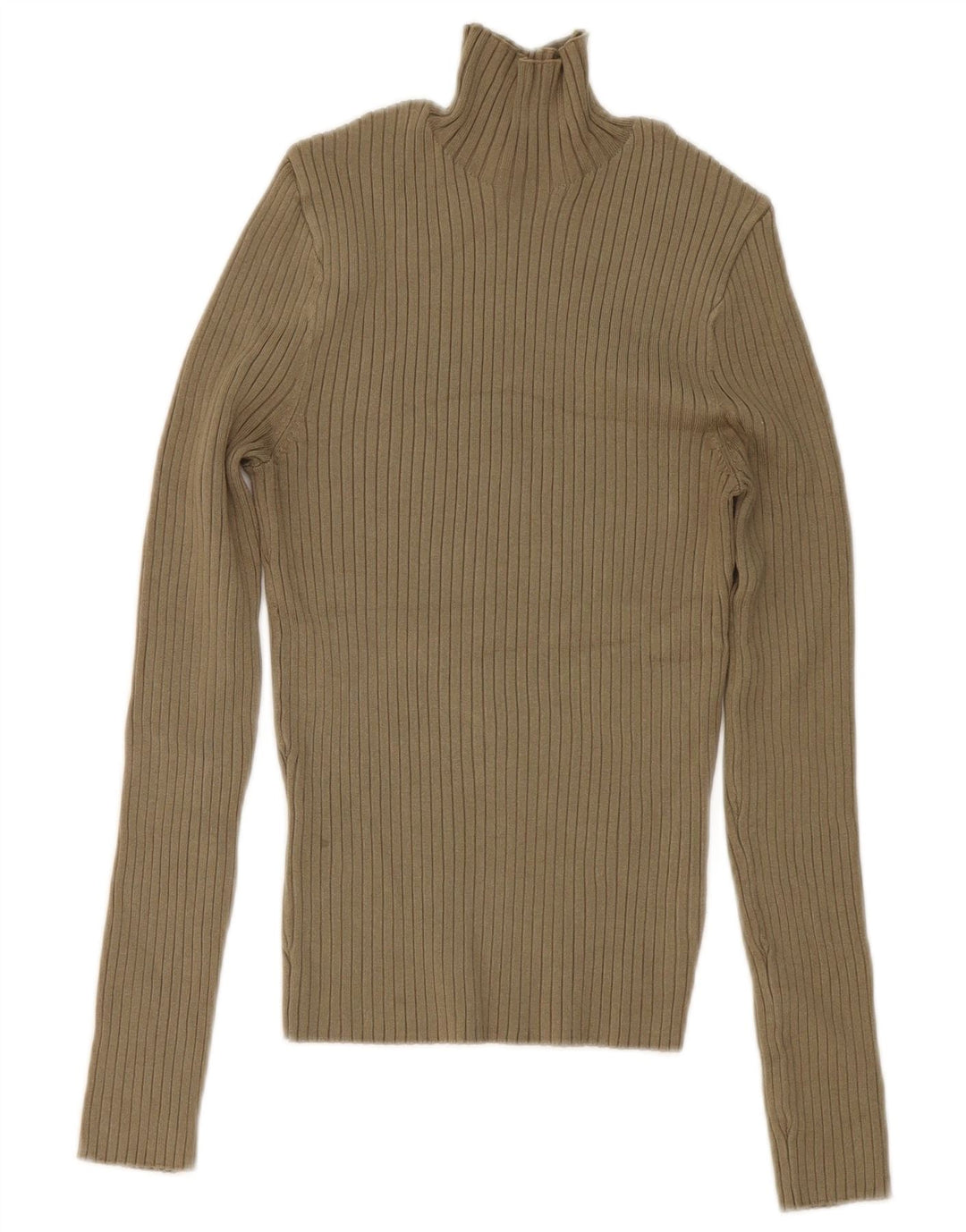 Damski top z długim rękawem Zara UK 12, średni khaki, wiskoza