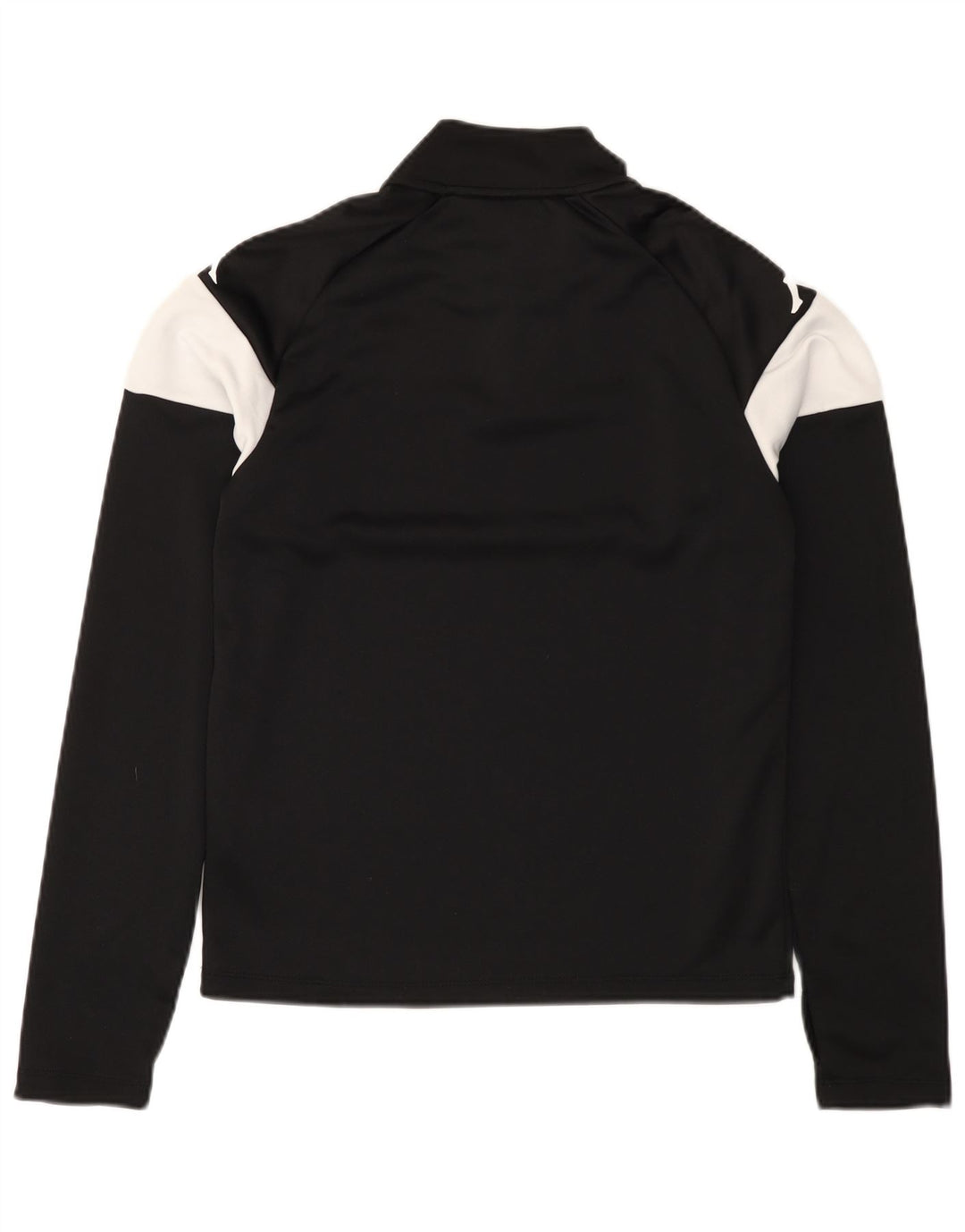 KAPPA Mens Graphic Zip Neck Pullover Tracksuit Top Small Black Colourblock