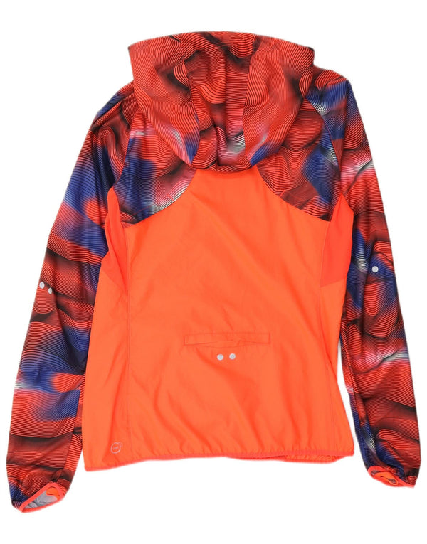 Puma Womens Hooded Tracksuit Top Jacket UK 10 Small Multicoloured Geometric