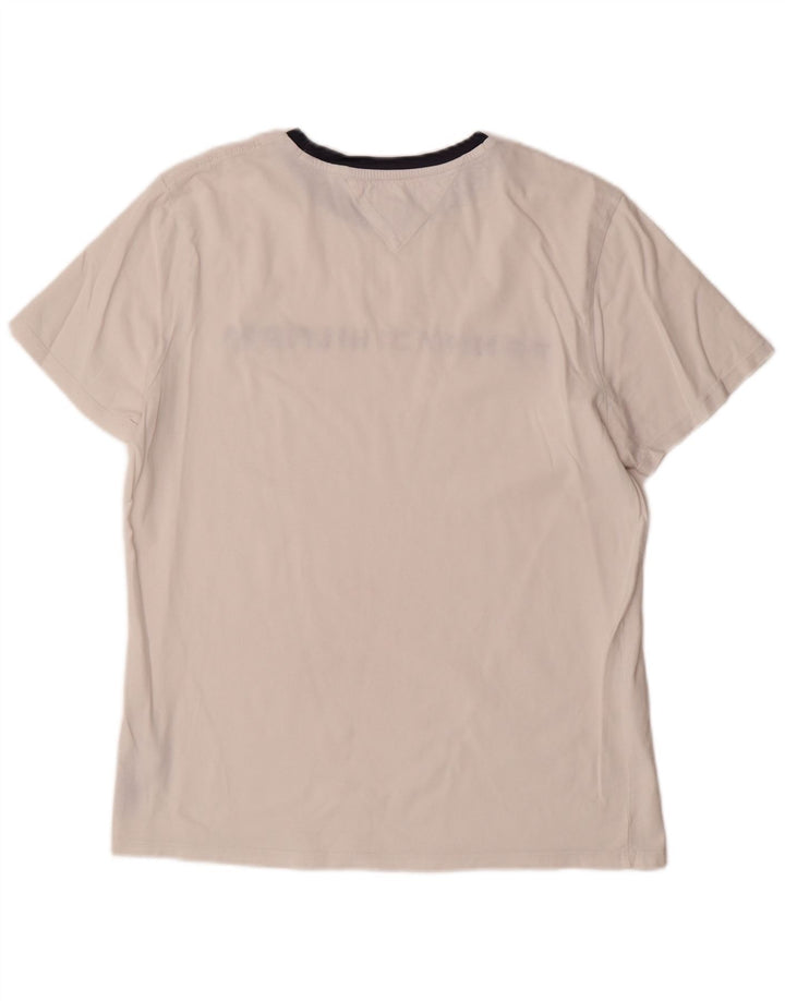 Tommy Hilfiger Mens Graphic T-Shirt Top Medium White