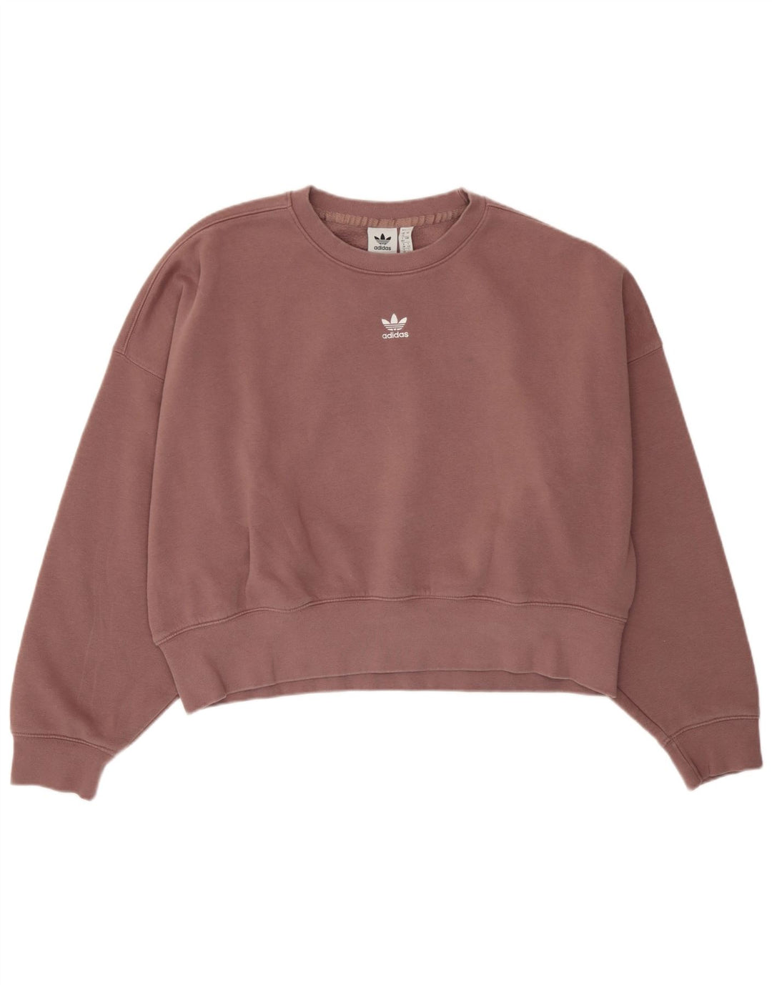 Adidas Womens Oversized Sweatshirt Jumper UK 12 Medium  Purple Cotton
