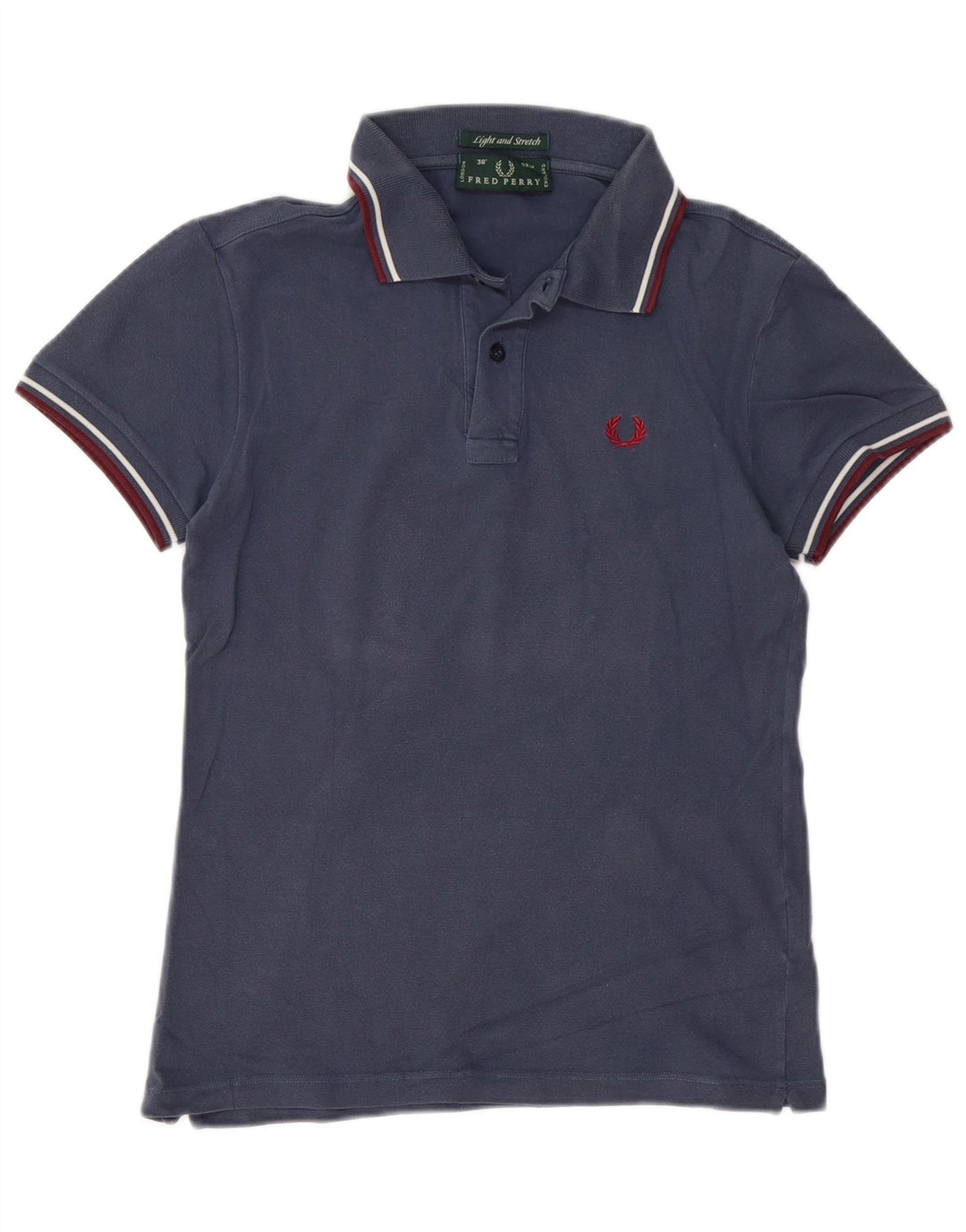 FRED PERRY Mens Polo Shirt Small Navy Blue Cotton