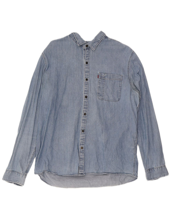 Camicia di jeans da uomo Levi's Large in cotone blu