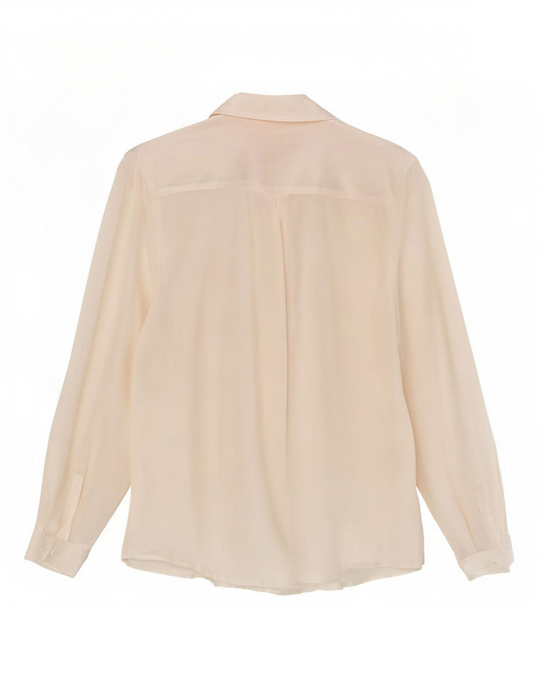 Vintage Womens Shirt Blouse UK 12 Medium Off White Silk