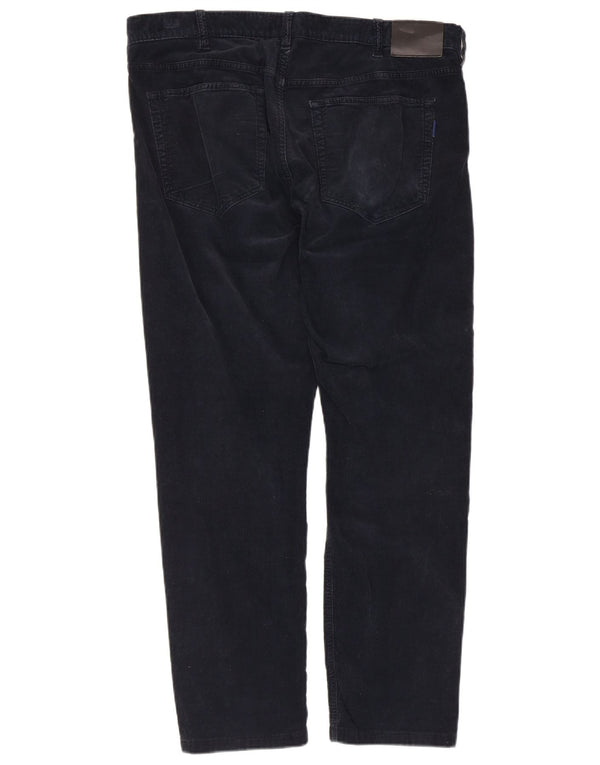 Gant Mens Slim Fit Corduroy Trousers W34 L28 Navy Blue Cotton