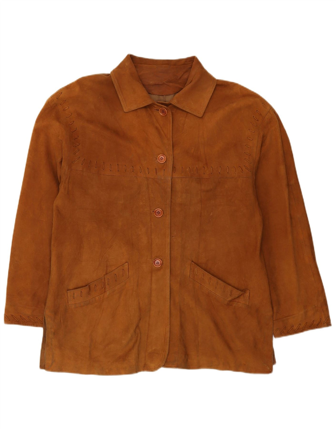 Giacca Scamosciata Oversize Donna Conbipel IT 46 Large Marrone