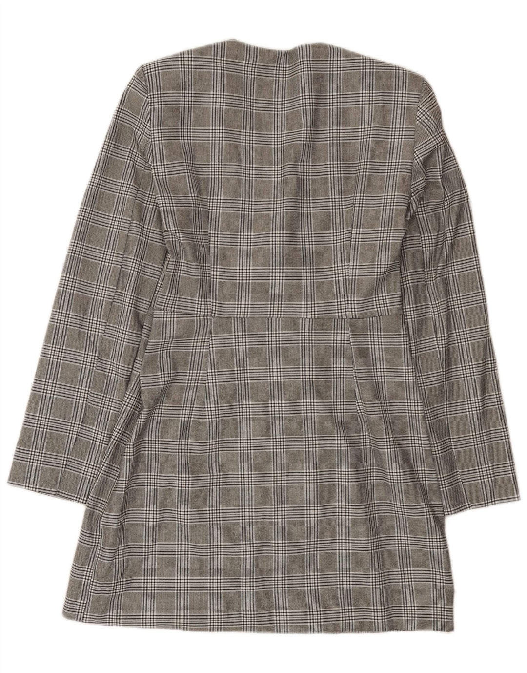 Zara Womens Sheath Dress UK 14 Large Grey Houndstooth Polyester