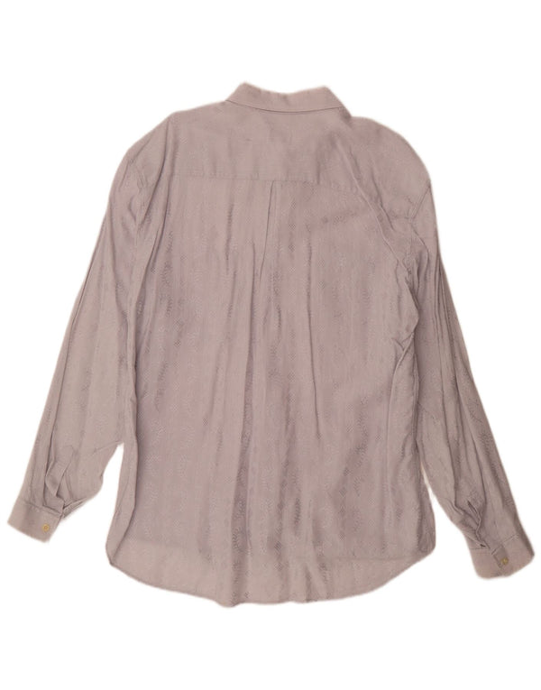 Koszula męska w stylu vintage XL, fioletowa, bawełniana w kwiaty