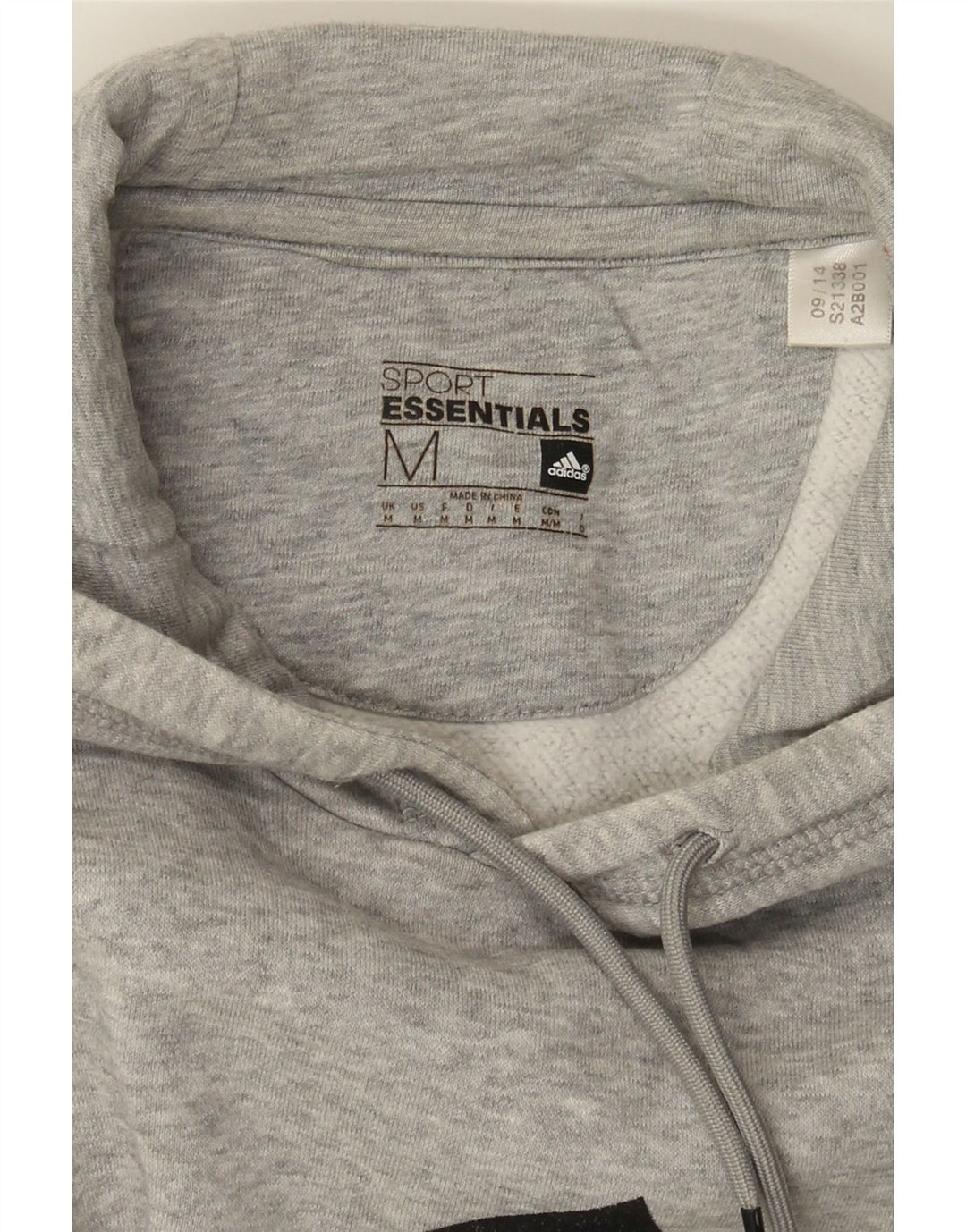 ADIDAS Mens Graphic Hoodie Jumper Medium Grey Cotton Vintage Adidas and Second-Hand Adidas from Messina Hembry 