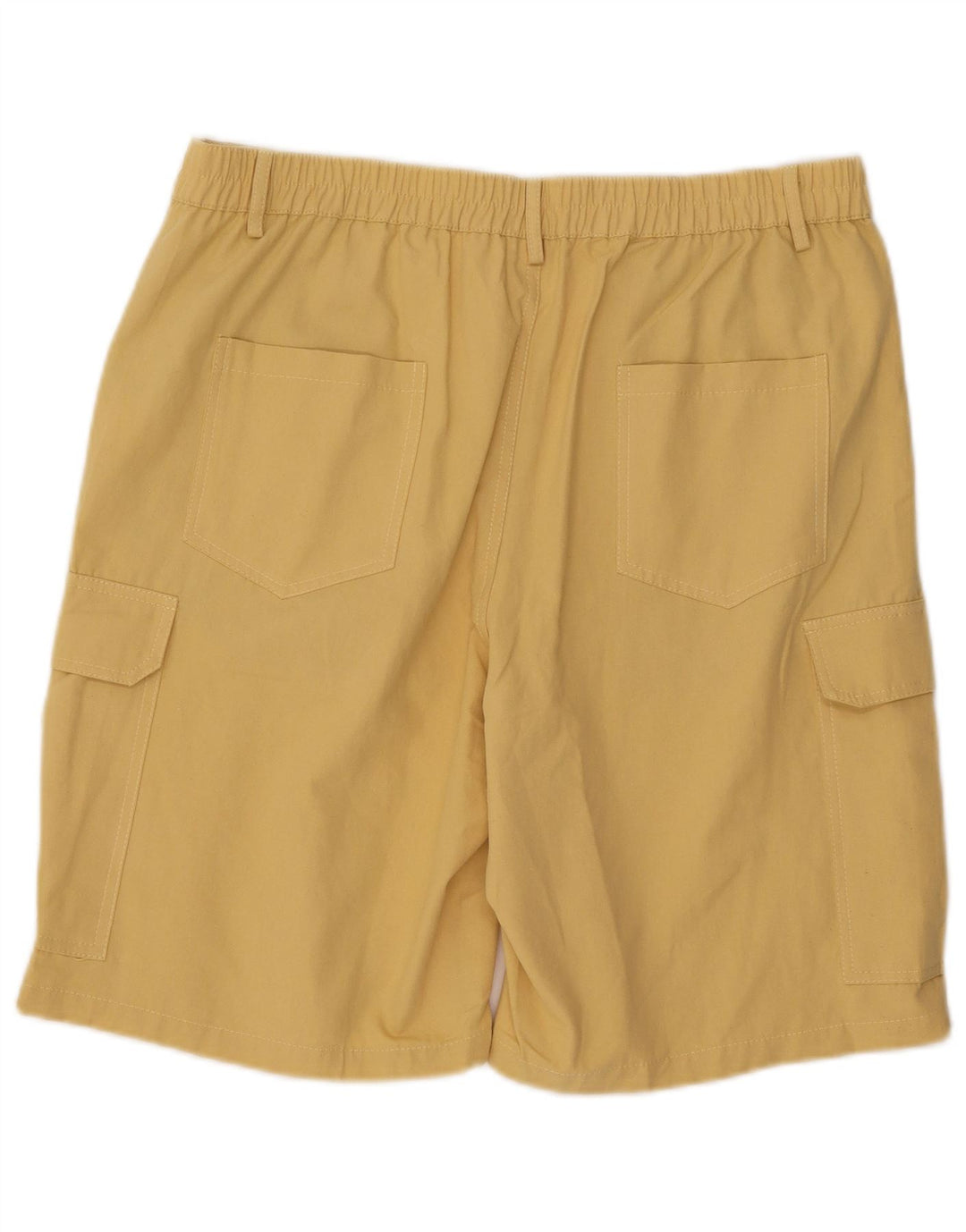 VINTAGE Mens Cargo Shorts Large W34  Yellow Polyester