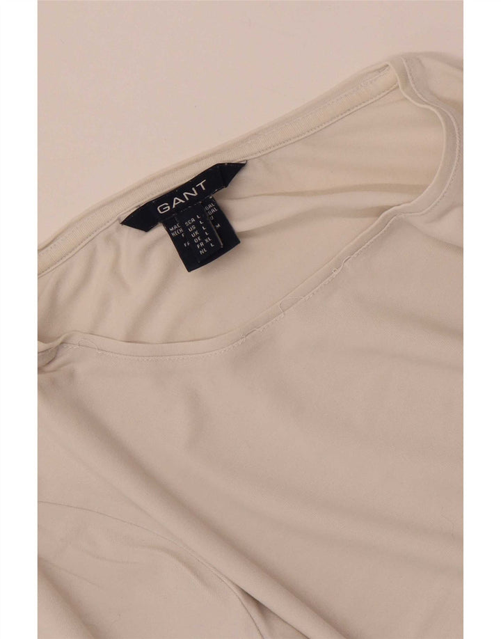 Gant Womens Top Long Sleeve UK 14 Large White Cotton