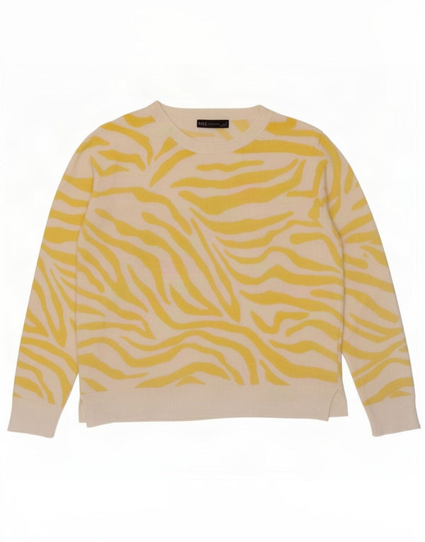 Marks & Spencer Womens Boat Neck Jumper Sweater UK 16 Large Yellow
