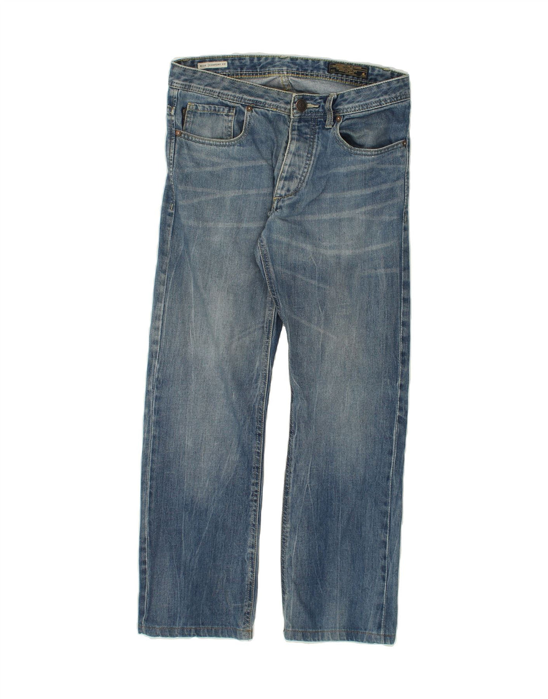 JACK & JONES Mens Rick Comfort Fit Straight Jeans W31 L28 Blue Cotton | Vintage Jack & Jones | Thrift | Second-Hand Jack & Jones | Used Clothing | Messina Hembry 