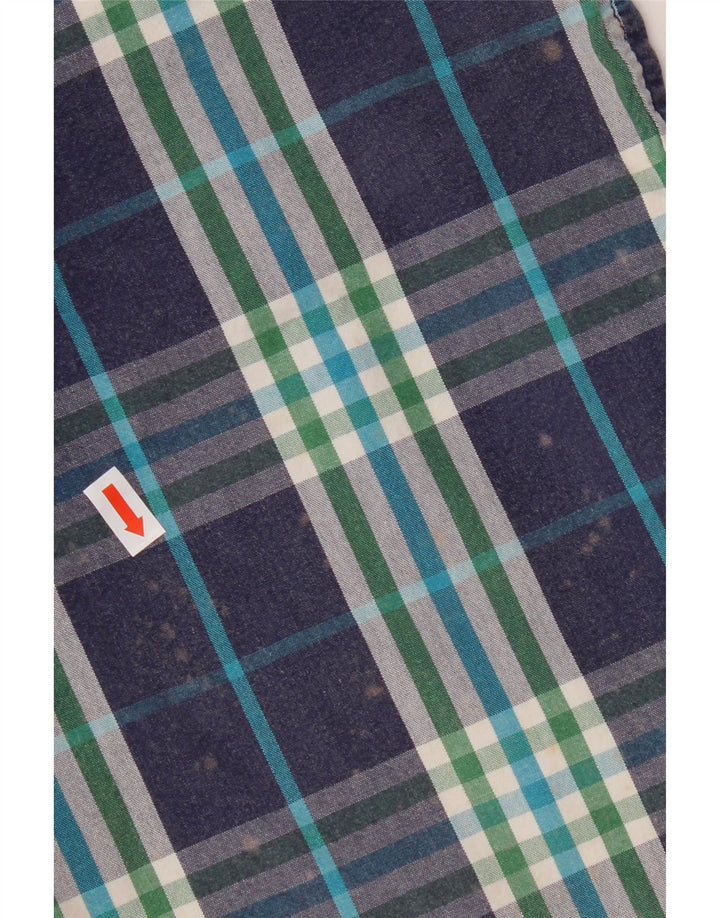 FRANKLIN & MARSHALL Mens Chino Shorts W29 Medium Blue Check Cotton Vintage Franklin & Marshall and Second-Hand Franklin & Marshall from Messina Hembry 
