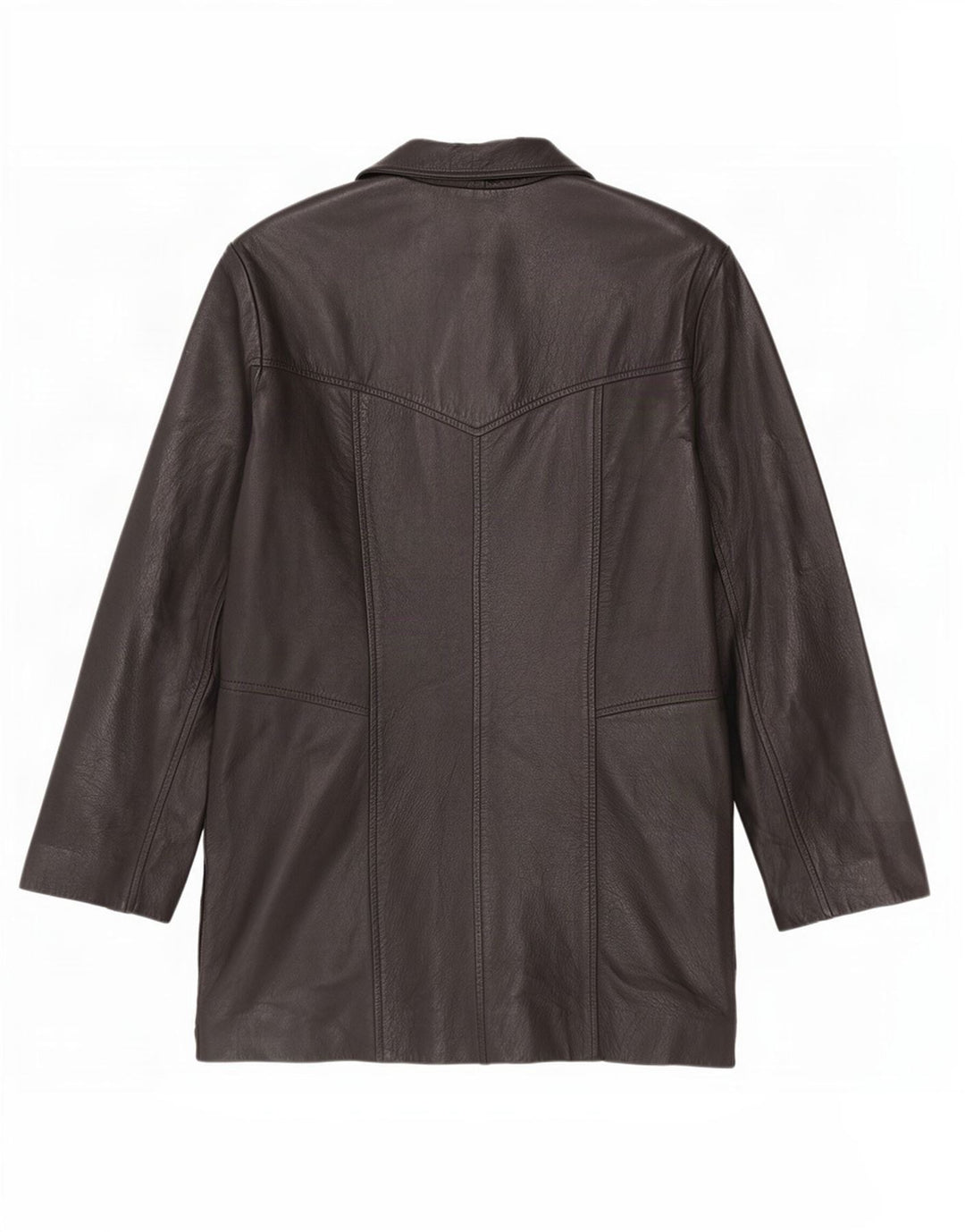 Heeli Veste blazer en cuir à 5 boutons pour femme UK 16 Large Noir