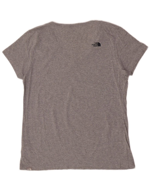 The North Face Womens T-Shirt Top UK 18 XL Grey Cotton