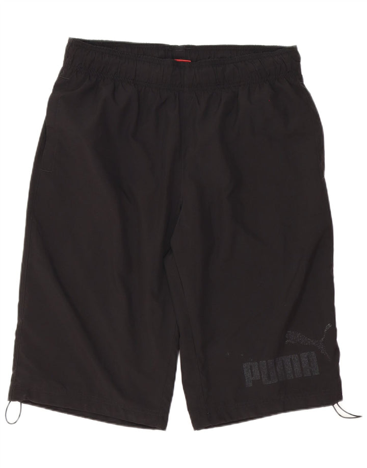 Puma Mens Graphic Sport Shorts Grande Poliéster Negro