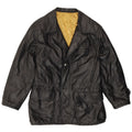 VINTAGE Mens Leather Jacket IT 48 Medium Black Leather