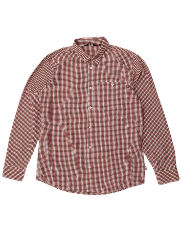 Camicia da uomo Rohan a quadri rossi grandi in poliestere