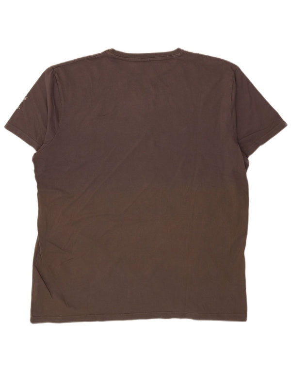 Desigual T-shirt grafica da uomo con motivo astratto Top 2XL cotone marrone