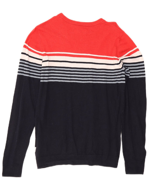 Jack & Jones Boys Crew Neck Jumper Sweater 13-14 Years Navy Blue Striped