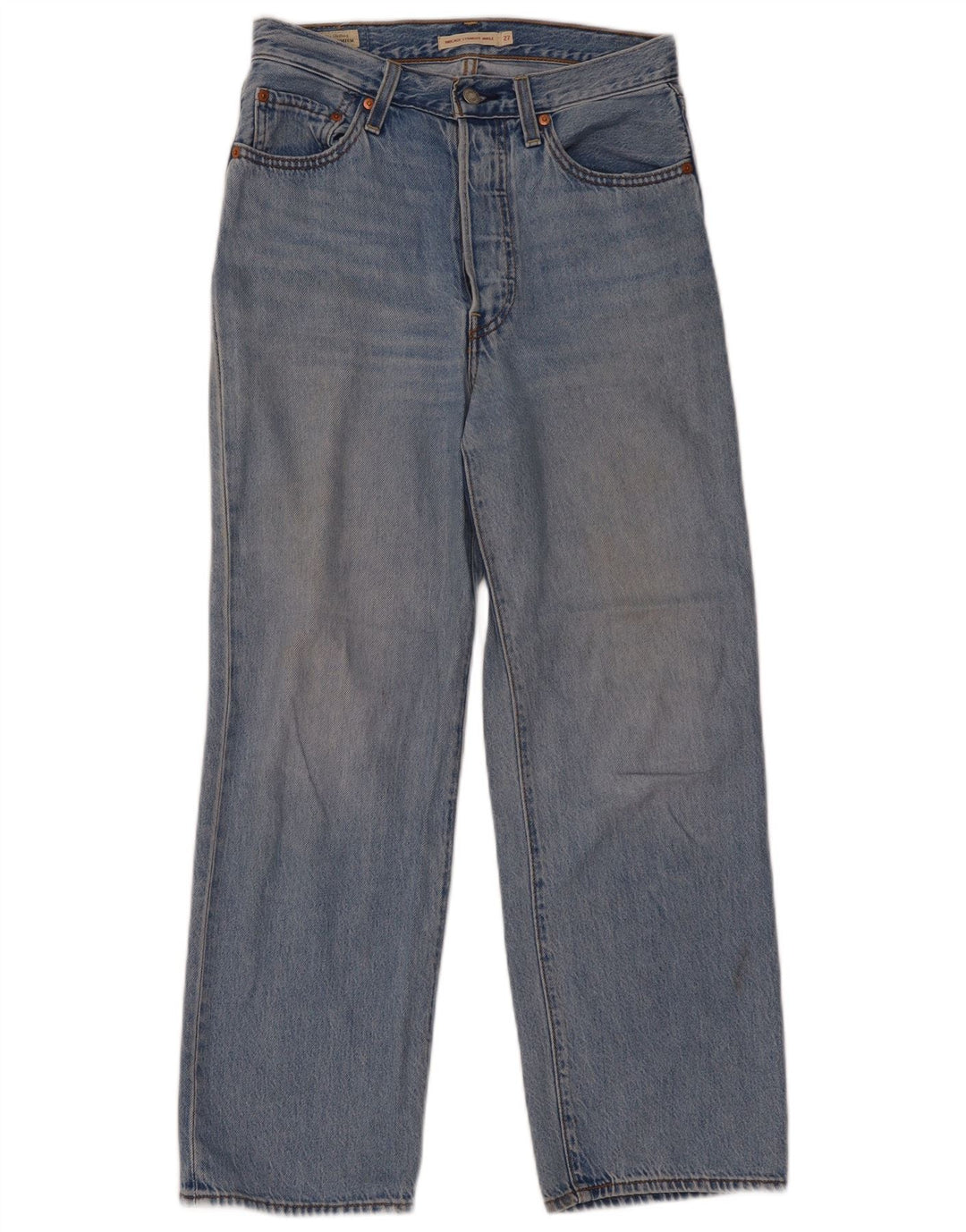 LEVI'S Womens Ribcage Straight Jeans W27 L27 Blue Cotton