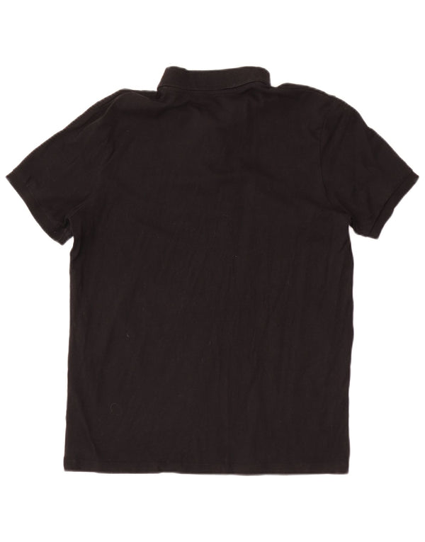 Jack & Jones Mens Polo Shirt Medium Black Cotton